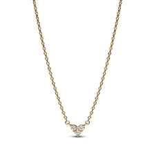 Load image into Gallery viewer, Triple Stone Heart Collier Necklace