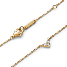Load image into Gallery viewer, Triple Stone Heart Collier Necklace