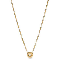 Load image into Gallery viewer, Round Pavé Halo Pendant Necklace