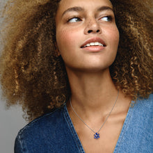 Load image into Gallery viewer, Sparkling Blue Herbarium Cluster Pendant Necklace