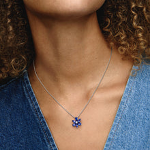Load image into Gallery viewer, Sparkling Blue Herbarium Cluster Pendant Necklace