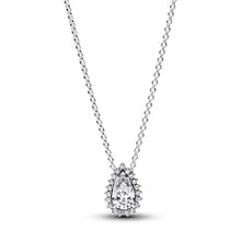 Load image into Gallery viewer, Sparkling Pear Halo Collier Necklace
