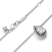 Load image into Gallery viewer, Sparkling Pear Halo Collier Necklace