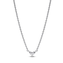 Load image into Gallery viewer, Triple Stone Heart Collier Necklace