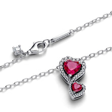 Load image into Gallery viewer, Red Halo Hearts Pendant Necklace