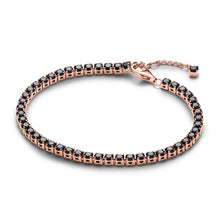 Load image into Gallery viewer, Black Sparkling Tennis Bracelet
