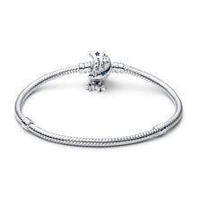 Load image into Gallery viewer, Pandora Moments Sparkling Moon Clasp Snake Chain Bracelet