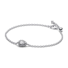 Load image into Gallery viewer, Sparkling Pear Halo Chain Bracelet