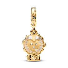 Load image into Gallery viewer, Heart Snowflake Snow Globe Dangle Charm