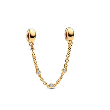 Load image into Gallery viewer, Triple Clear Stone Safety Chain