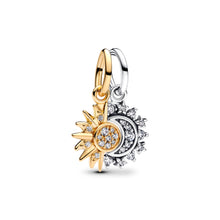 Load image into Gallery viewer, Splittable Sun & Moon Dangle Charm