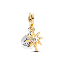Load image into Gallery viewer, Engravable North Star Lab-grown Diamond Dangle Charm
