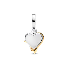 Load image into Gallery viewer, Engravable Heart & Arrow Double Dangle Charm