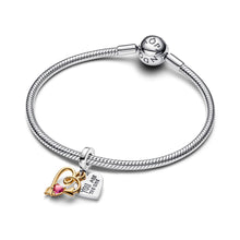 Load image into Gallery viewer, Engravable Heart & Arrow Double Dangle Charm