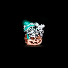 Load image into Gallery viewer, Disney Mickey Mouse & Minnie Mouse Halloween Pumpkin Charm