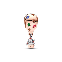 Load image into Gallery viewer, Two-tone Santa Claus in Hot Air Balloon Charm