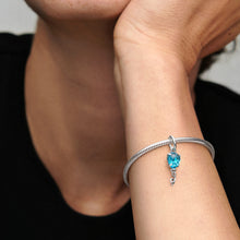 Load image into Gallery viewer, Blue Murano Glass Balloon Dangle Charm