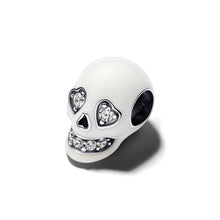 Load image into Gallery viewer, Glow-in-the-dark Sparkling Skull Charm