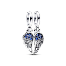 Load image into Gallery viewer, Sparkling Splitable Angel Wings Dangle Charm