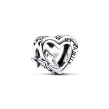 Load image into Gallery viewer, Openwork Family Heart & Star Charm