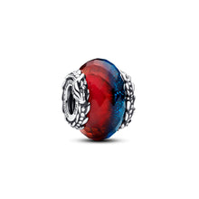 Load image into Gallery viewer, Game of Thrones Ice & Fire Dragons Dual Murano Glass Charm