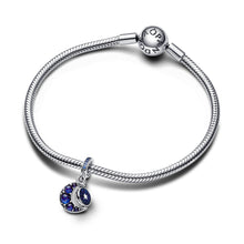 Load image into Gallery viewer, Sparkling Moon Spinning Dangle Charm