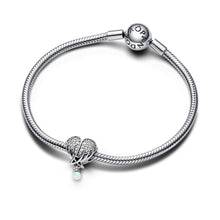 Load image into Gallery viewer, Sparkling Angel Wings & Heart  Charm