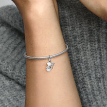 Load image into Gallery viewer, Opalescent Snowman Dangle Charm