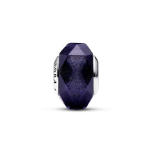 Load image into Gallery viewer, Faceted Blue Murano Glass Charm