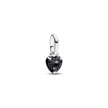 Load image into Gallery viewer, Pandora ME Black Chakra Heart Mini Dangle Charm