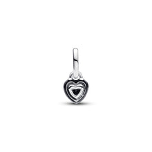 Load image into Gallery viewer, Pandora ME Black Chakra Heart Mini Dangle Charm