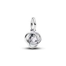 Load image into Gallery viewer, April Clear Eternity Circle Dangle Charm