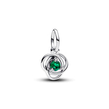 Load image into Gallery viewer, May Royal Green Eternity Circle Dangle Charm