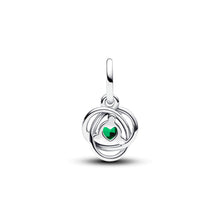Load image into Gallery viewer, May Royal Green Eternity Circle Dangle Charm