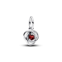 Load image into Gallery viewer, July True Red Eternity Circle Dangle Charm
