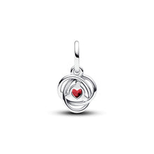 Load image into Gallery viewer, July True Red Eternity Circle Dangle Charm