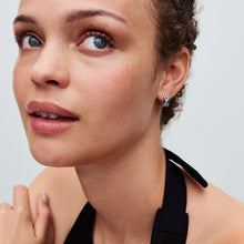Load image into Gallery viewer, Crossover Pavé Hoop Earrings