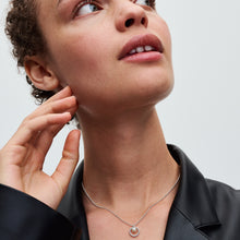 Load image into Gallery viewer, Treated Freshwater Cultured Pearl & Pavé Collier Necklace