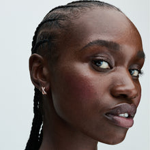 Load image into Gallery viewer, Crossover Pavé Hoop Earrings