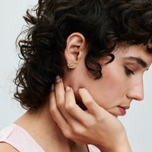 Load image into Gallery viewer, Sparkling Infinity Heart Stud Earrings