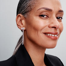 Load image into Gallery viewer, Pav‚ Bow Drop Earrings
