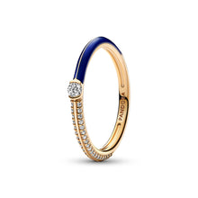 Load image into Gallery viewer, Pandora ME Pavé & Blue Dual Ring