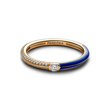 Load image into Gallery viewer, Pandora ME Pavé & Blue Dual Ring