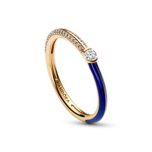 Load image into Gallery viewer, Pandora ME Pavé & Blue Dual Ring