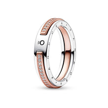 Load image into Gallery viewer, Pandora Signature Two-tone Logo & Pavé Ring