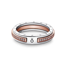 Load image into Gallery viewer, Pandora Signature Two-tone Logo & Pavé Ring