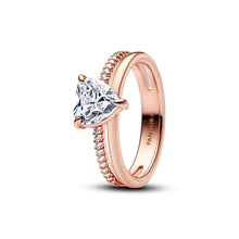 Load image into Gallery viewer, Double Band Heart Ring