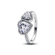 Load image into Gallery viewer, Sparkling Halo Hearts Ring