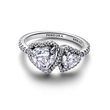 Load image into Gallery viewer, Sparkling Halo Hearts Ring