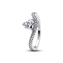 Load image into Gallery viewer, Wavy Pavé Heart Ring